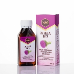 Масло с прополисом и растительными добавками «ЖИВА №3»100мл.